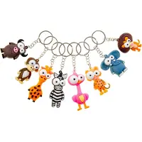 Duckiez Sleutelhanger Cartoon Dier - 12 stuks