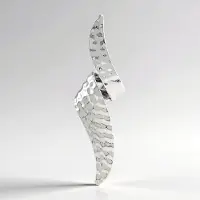 Cavill - 925 Sterling Zilver Hanger - Platinering - Gehamerd Asymmetrisch Design - Monosono Collectie - Moderne, Elegante Zilveren Hanger Dames