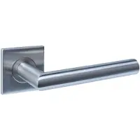 Intersteel Deurklink Q 04 op vierkant rozet RVS
