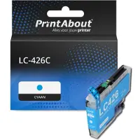 PrintAbout Inktcartridge LC-426C Cyaan geschikt voor Brother