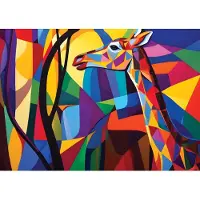 Yazz puzzel Giraffe - legpuzzel 1000 stukjes multicolor.
