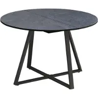 Vicco Eettafel Loyd, Antraciet/Zwart, 120-160 x 120 cm Uitschuifbaar