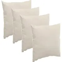 Hespéride Sierkussen - 4x - beige - kussen voor binnen en buiten - 40 x 40 x 10 cm - polyester