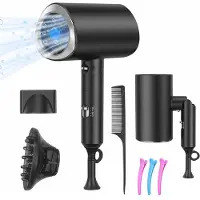 Fokelyi Föhn met Diffuser - Ionische Haardroger - Ionische Haardroger - 1800W - Coolshot - 3 Standen - 3 Warmtestanden - Haarföhn - Sneldrogend & Anti-Pluis