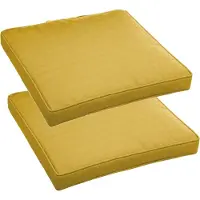 Hespéride stoelkussens - 4x - binnen/ buiten stoelen - geel - 40x4 cm - water en uv-bestendig