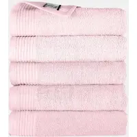 The One Towelling Handdoek - 50x100 cm - 5 stuks - Hotelkwaliteit - 450 g/m² - 100% Gekamd katoen - Licht Roze