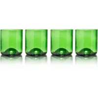 Rebottled Short Tumbler 4-pack glazen set - Green