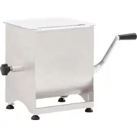 vidaXL Vleesmixer met bak roestvrij staal zilverkleurig