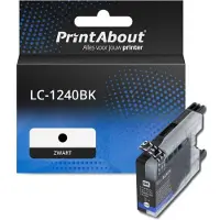 PrintAbout Inktcartridge LC-1240BK Zwart geschikt voor Brother