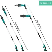 Vonroc Telescopische Accu Kettingzaag 20V – 2.0Ah - 200 tot 260 cm. | Incl. 2x Accu en snellader