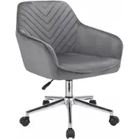 Jumi NAPOLI grijze fauteuil op zilveren voet