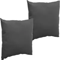 Hespéride Set van 4x stuks hesperide sierkussen - binnen/ buiten bank - grijs - 40 x 10 cm - water en uv-bestendig