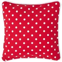 Homescapes kussenhoes in rood met stippen, 100% katoen, 30 x 30 cm