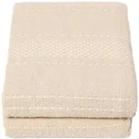 Homescapes Kashi Bedsprei Crème 225 x 255 cm - Katoenen deken met franjes