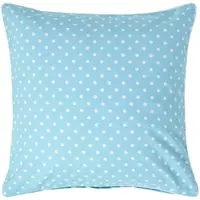 Homescapes kussenhoes in blauw met stippen, 100% katoen, 60 x 60 cm