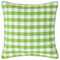 Homescapes groen geruit kussenhoes 45 x 45 cm gemaakt van 100% katoen