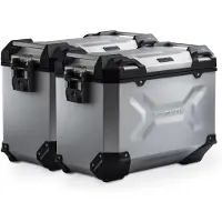 SW-Motech TRAX ADV aluminium behuizingssysteem - Zilver. 45/45 l. Suzuki DL 650 (16-).
