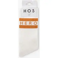 Heroes on Socks witte sokken met strepen