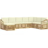 Syfax Buiten bankenset 8 pcs Wit en crèmekleurig 304 x 185,5 x 73 cm