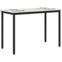 vidaXL Eettafel Wit 110 x 55 x 75 cm Massief grenenhout