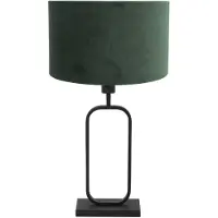 Steinhauer Tafellamp Stang 4811ZW met groene velours kap voor sfeerlicht