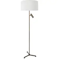 Steinhauer Vloerlamp Stang 4843BR met leeslicht en witte kap