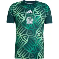 Adidas Mexico Pre-Match Trainingsshirt 2026-2028 Donkergroen Groen Wit