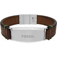 Fossil Armband 'Everett' bruin / zilver