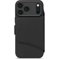 Decoded Zwartured Silicone 2 In 1 Wallet iPhone 17 Pro Hoesje Zwart