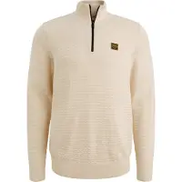 PME Legend Trui 'Pullover with half zipper' beige