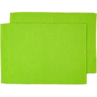 Homescapes limoen placemat set van 2 – 100% katoen, 33x50 cm