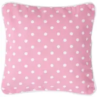 Homescapes kussenhoes in roze met stippen, 100% katoen, 30 x 30 cm