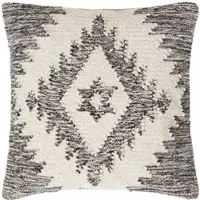 Homescapes Kelim kussen Karu grijs-crème - kussen 45 x 45 cm met vulling