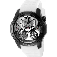 Invicta Specialty 50577 Herenhorloge - Quartz Uurwerk - Roestvrij Staal met Zwarte Wijzerplaat - 46 mm