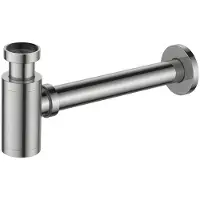 Regn Fonteinsifon - Geborsteld Nikkel PVD - Messing - 8720254161228 - Wastafels, Sifons