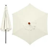 Famanu - Vervangende parasolhoes - 6 armen - crèmewit - 3 meter