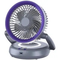 VHV -Draagbare Bureauventilator - Krachtige Luchtcirculatie Ventilator met 5 Snelheden en Digitaal Display - Stille Tafelventilator met LED Verlichting voor Slaapkamer, Thuiswerken en Kantoor