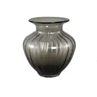 Ptmd Marlisha Brown Glass Vase Big Round