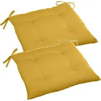 Hespéride tuinstoelkussen - 6x - geel - uv-bestendig - 40 x 4 cm - water en uv-bestendig