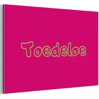 MuchoWow Aluminium schilderij 120x80 cm - Wanddecoratie metaal - Toedeloe - Groen - Roze - Metalen muurdecoratie woonkamer - Decoratie industrieel - Foto op dibond - Industriële accessoires slaapkamer