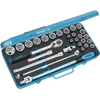 Hazet Dopsleutelset 905 - 1/2 inch (12,5 mm) vierkant hol - Buiten-zeskant-tractieprofiel - 30-delig - 2 x 13 - 8 – 32