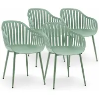 DS4U - Harry tuinstoel - Set van 4 - Groen - Kunststof - Kuipstoel