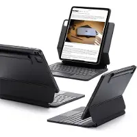 ESR Toetsenbord Hoes Geschikt voor iPad Pro 12.9 (2022/2021/2020/2018) - Rebound Magnetic Keyboard Case 360 - Book Case met Standaard - Sleep/Wake - Magnetisch Uitneembaar - Trackpad - Zwart