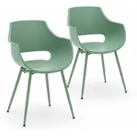 DS4U - Louis tuinstoel - Set van 2 - Groen - Kunststof - Kuipstoel