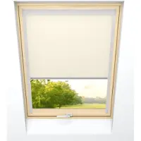 Time4blinds - Dakraam Rolgordijn - Breedte 390mm, Hoogte 832mm - Compatibel met Velux, Compatibel met Fakro - Verduisterend Rolgordijn, Thermisch Rolgordijn, Zonwering voor Dakramen - Ecru