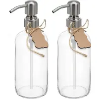 Famanu – Navulbare douchedispensers 500 ml met pomp – Set van 3 – Wit