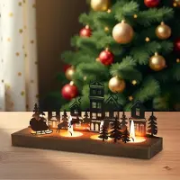 Famanu - Kaarsenhouder, adventskrans voor 3,8 cm, theelicht, kaarsenstandaard, metaal, met houten houders, tafel, adventsdecoratie voor doe-het-z