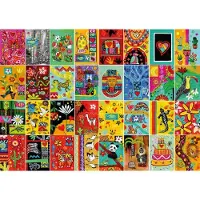 Magnolia puzzel Popart Mosaic - 1000 stukjes puzzel volwassenen.