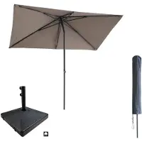 Kopu leon parasol rechthoek 150x250 cm met hoes en voet -