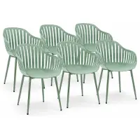 DS4U - Harry tuinstoel - Set van 6 - Groen - Kunststof - Kuipstoel